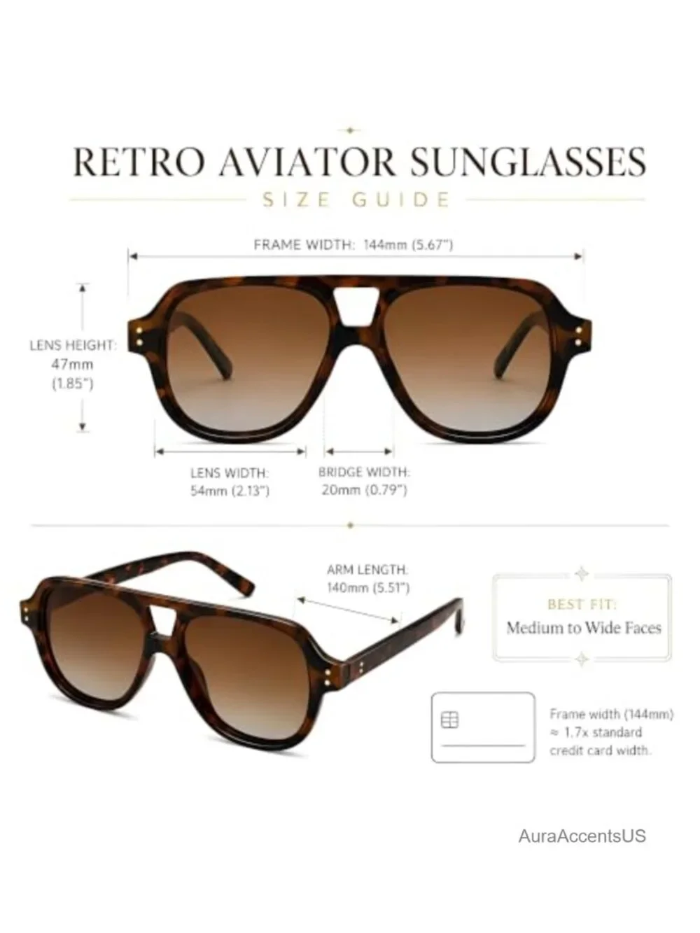 Oversized Retro Aviator Polarized Sunglasses UV400 Full Frame